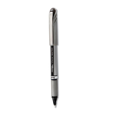 EnerGel NV Gel Pen, Stick, Medium 0.7 mm, Black Ink, Gray/Black Barrel